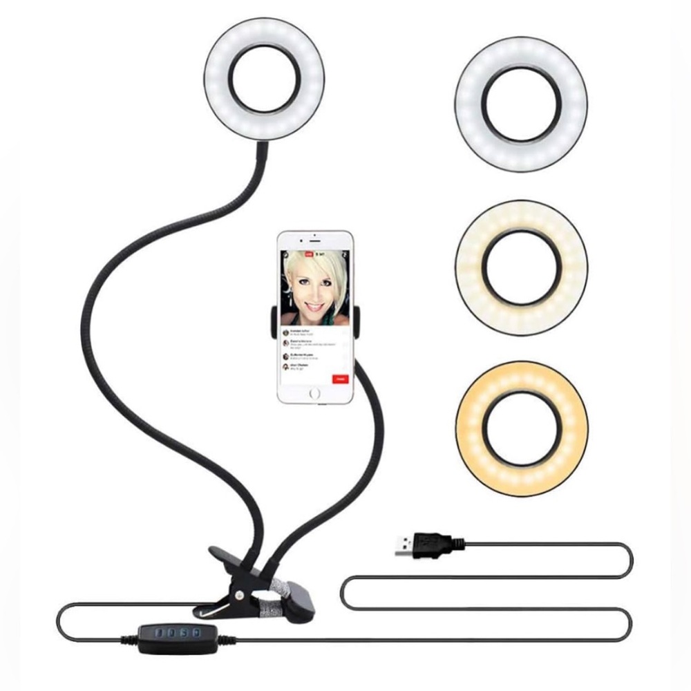Adjustable LED Ring Light with Phone Holder Stand - Picture 2 of 8